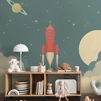 Papier peint mural « Retro Rocket Spaceship »