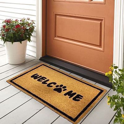 Welcome Paw Coir Rug