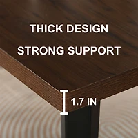 Ensemble de salle à manger moderne 5 pièces avec table marron foncé et chaises grises