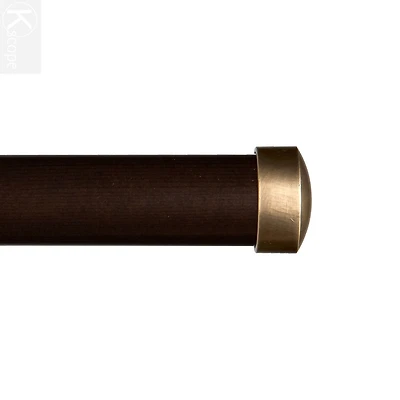 Tekno 40 Wood Hand Draw Traverse Curtain Rod with Endcap