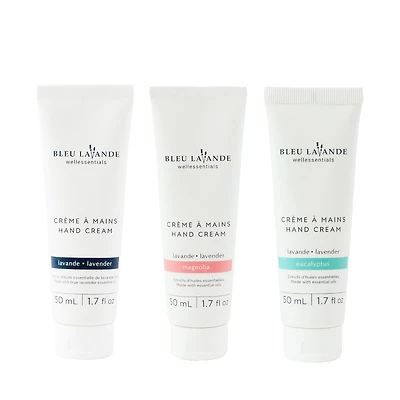 Bleu Lavande Trio de crèmes à main
