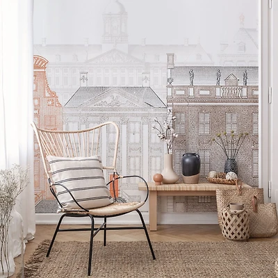 Vintage European Buildings 2 Wallpaper Mural