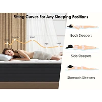 Matelas hybride à ressorts ensachés et mousse mémoire, 10 po - simple