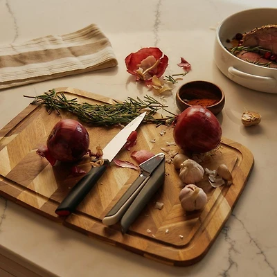 JS Gourmet planche à découper rectangulaire en bois acacia