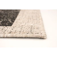 Rattan Look Classic Black-Silver Rug