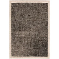 Rattan Look Classic Black-Silver Rug