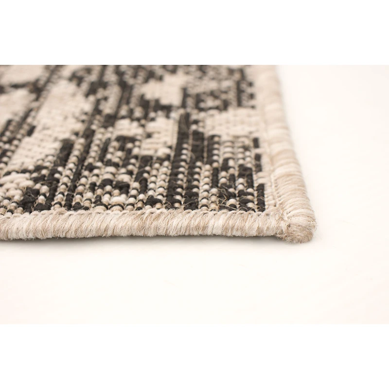 Rattan Look Safari Silver-Black Rug