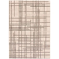 Rattan Look Burburry Silver-Black Rug