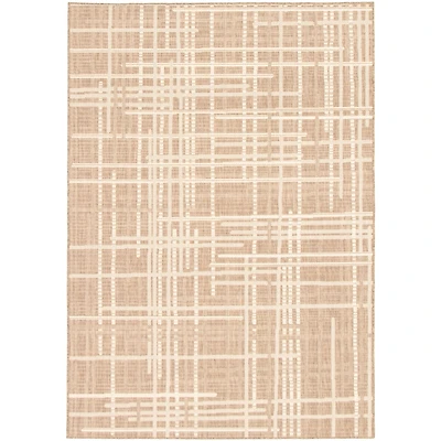 Rattan Look Burburry Taupe-Champagne Rug