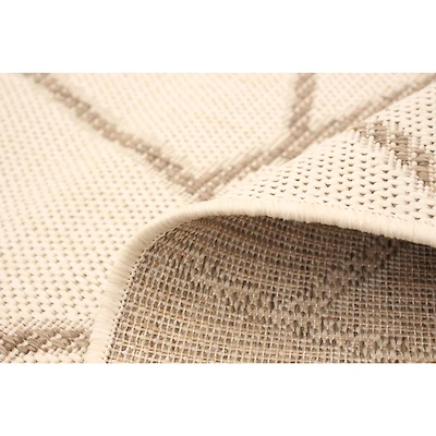 Tapis Rattan Abstract Champagne-Beige