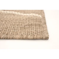 Tapis Rattan Abstract Beige-Champagne