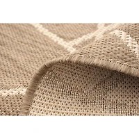 Tapis Rattan Abstract Beige-Champagne