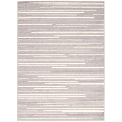 Linear Silver-Cream Rug