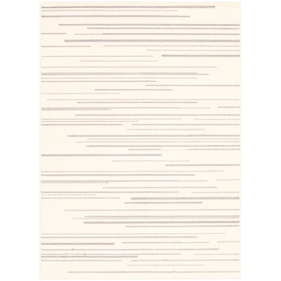 Linear Cream-Silver Rug