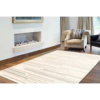 Linear Cream-Silver Rug
