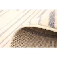 Linear Cream-Silver Rug