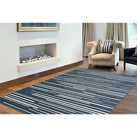 Linear Grey-Cream Rug