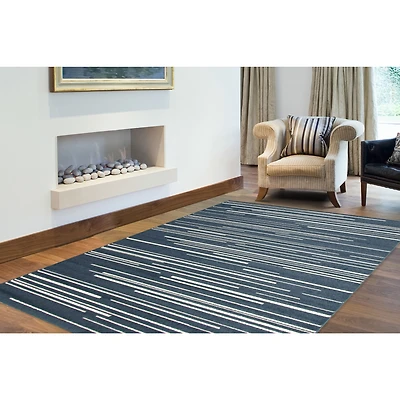 Linear Grey-Cream Rug