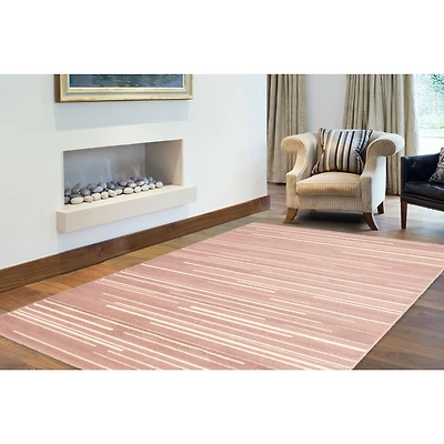 Linear Pink-Cream Rug