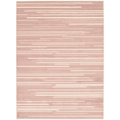Linear Pink-Cream Rug