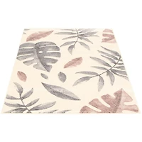 Feuilles Cream-Pink Rug
