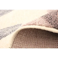 Feuilles Cream-Pink Rug