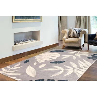 Feuilles Silver-Grey Rug