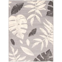 Feuilles Silver-Anthracite Rug