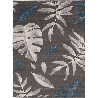 Feuilles Anthracite-Grey Rug