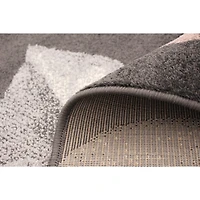 Feuilles Anthracite-Pink Rug