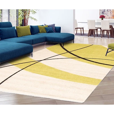 Convex Cream-Green Rug