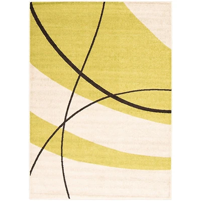 Tapis Convex crème-vert