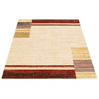 Modern Gabbeh Ivory/Red Rug