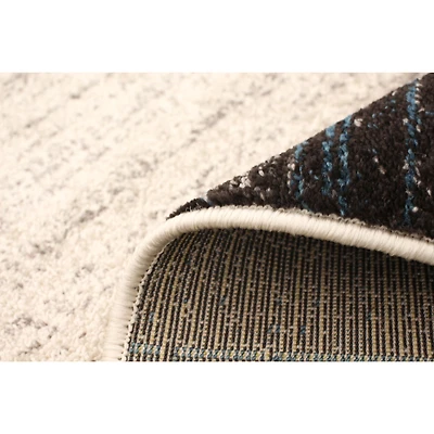 Modern Gabbeh Ivory/Blue Rug