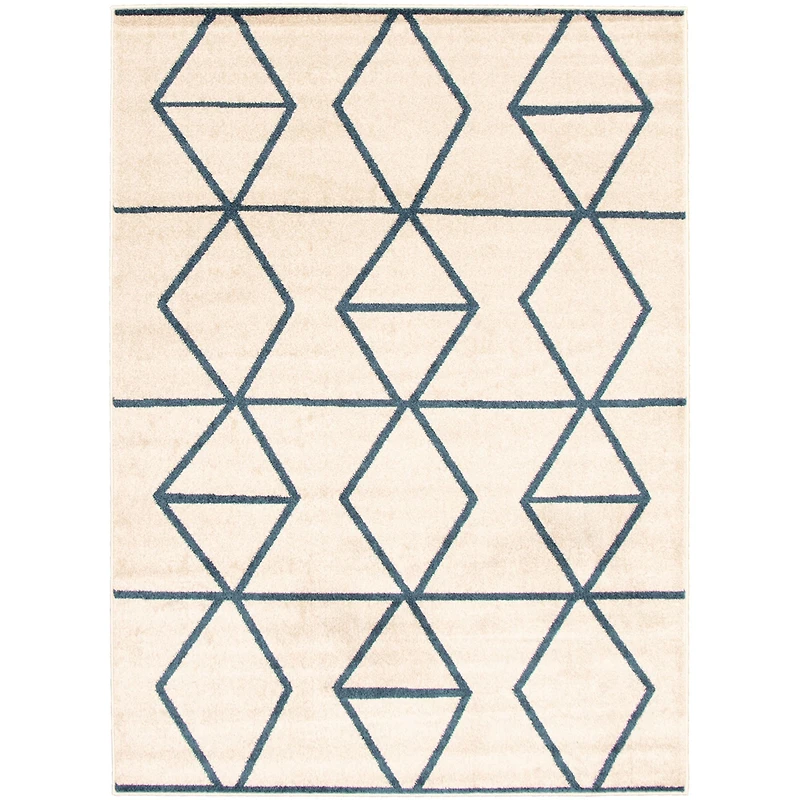Jianna Ivory/Blue Rug