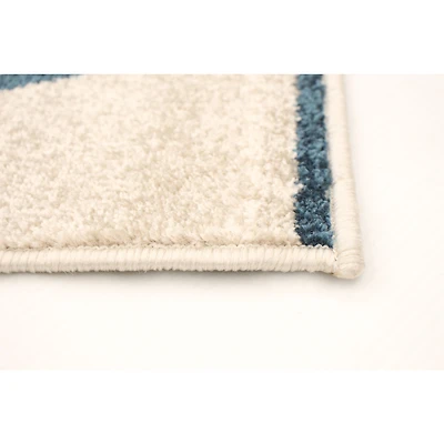 Tapis Jianna ivoire/bleu