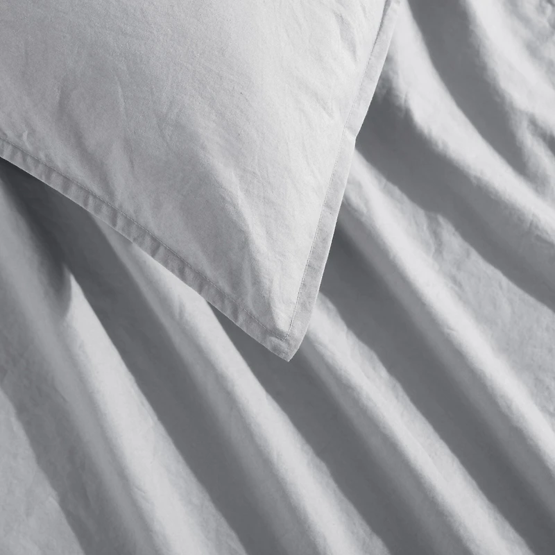 Washed Percale Cotton Duvet Cover Set by Calvin Klein