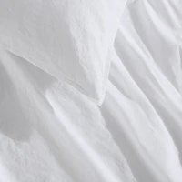 Ensemble de Housse couette solide en percale lavée par Calvin Klein