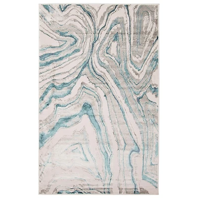Tapis contemporain turquoise « Zhara »