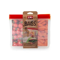 Sac réutilisables PEVA arc-en-ciel - 6 sacs 46.5 oz coleurs assorties