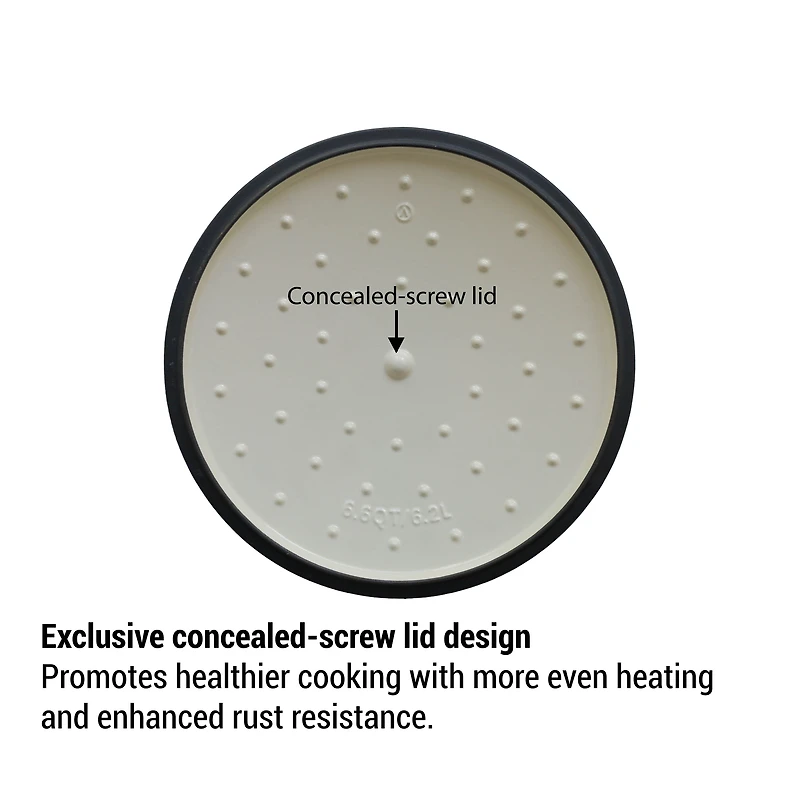 JS GOURMET Enamelled Cast Iron Round Cocotte Cherry Red 6.2L with Lid