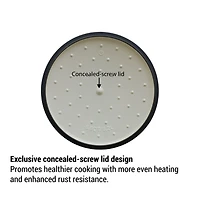 JS GOURMET Enamelled Cast Iron Round Cocotte Cherry Red 6.2L with Lid