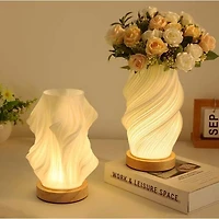 Veilleuse de chevet USB Rose - Naturel