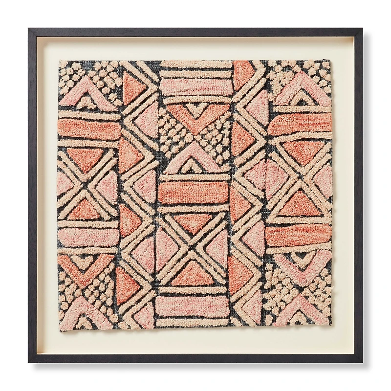 Loloi Shoowa Blue and Pink 2'4 " x 2'4 " Wall Art