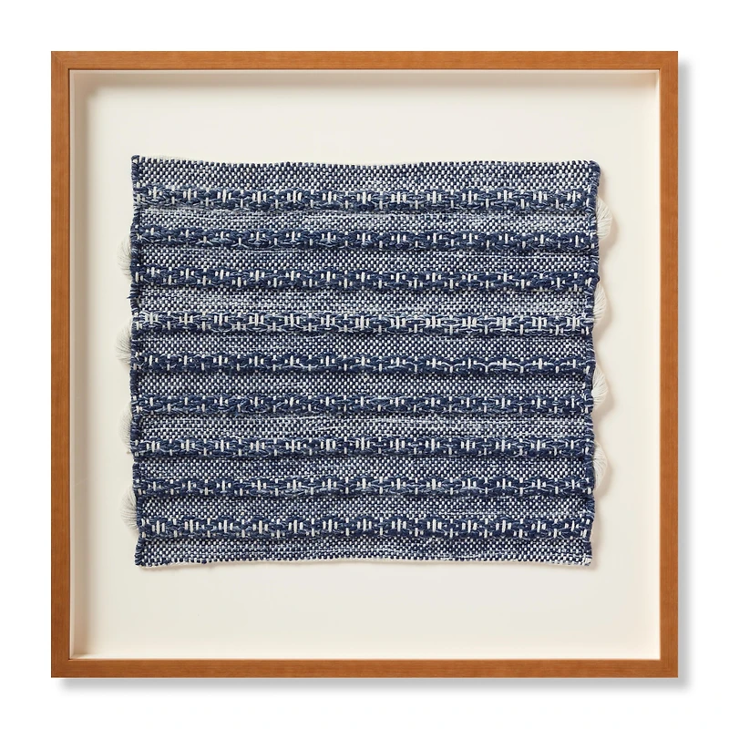 Loloi Ramble Blue and Ivory 2'4 " x 2'4 " Wall Art