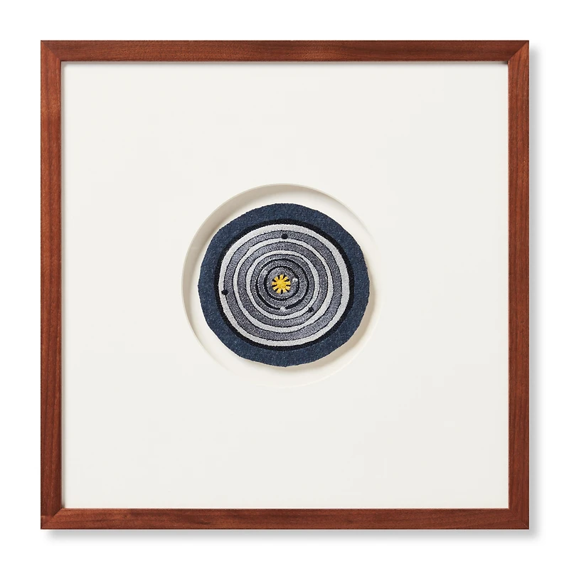Loloi Solar Patch Blue and Grey 1'4 " x 1'4 " Wall Art