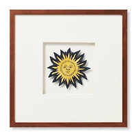 Art mural Beams Patch Jaune de 1 pi 4 po x 1 pi 4 po par Loloi - Jaune et Beige