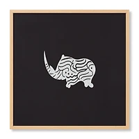 Loloi Kifaru Black and Ivory 2'4 " x 2'4 " Wall Art