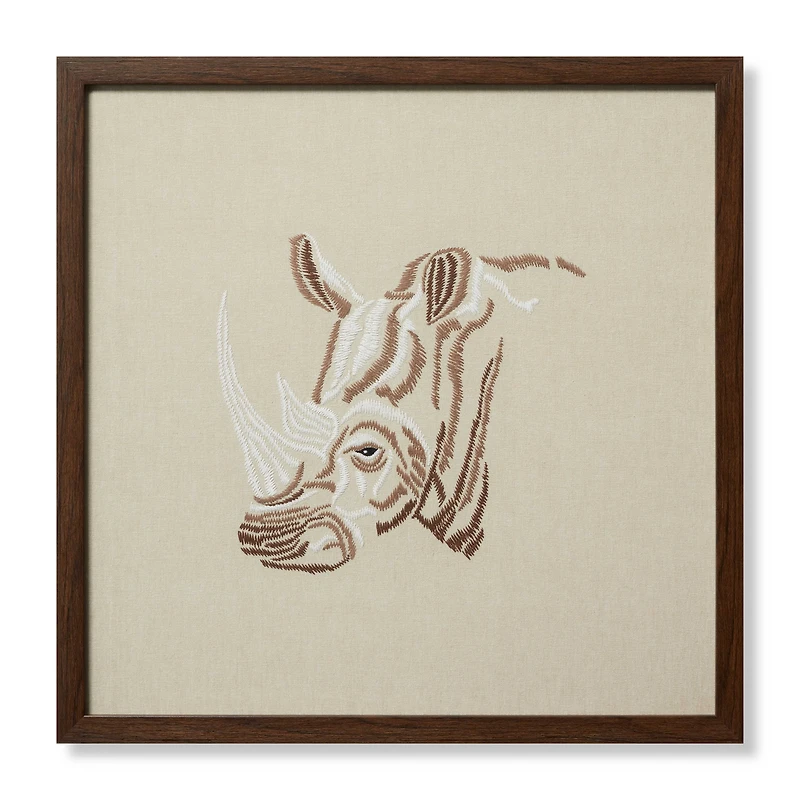 Loloi Black Rhino Beige and Ivory 2' x 2' Wall Art
