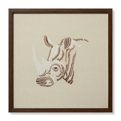 Loloi Black Rhino Beige and Ivory 2' x 2' Wall Art